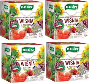 Big Active BELiN Herbata ziołowa wiśnia z poziomką - 4szt 2