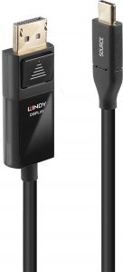 Kabel USB Lindy USB-C - DisplayPort 3 m Czarny (43303) 1