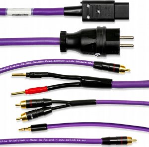 Kabel zasilający Melodika MDP10G Przewód zasilający z uziemieniem (sieciowy) 3x2,5mm2 (Schuko-IEC C13) Gunmetal - 1m 5