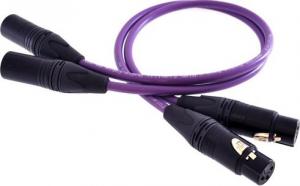 Kabel Melodika XLR x2 - XLR x2 2.5m fioletowy 2