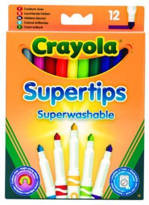 Crayola Flamastry Supertips Pastelowe 12szt (7509) 1