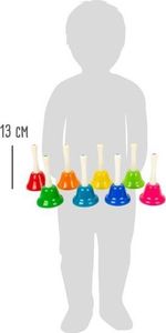 Small Foot Kolorowe dzwonki - instrumenty muzyczne dla dzieci, zabawka montessori small foot design - zabawki muzyczne dla 3 latka uniw 4