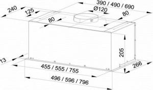 Okap do zabudowy Fiugi 60 Inox 2