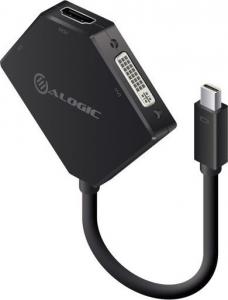 Adapter AV Alogic DisplayPort - HDMI - D-Sub (VGA) - DVI-I czarny (MDP-VGDVHD-ADP) 1