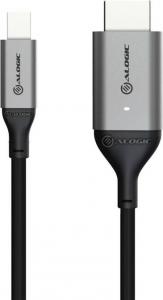 Kabel Alogic DisplayPort Mini - HDMI 2m szary (ULMDPHD02-SGR) 2
