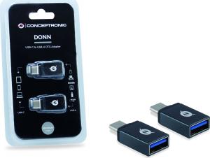 Adapter USB Conceptronic DONN03G USB-C - USB czarny (DONN03G) 2