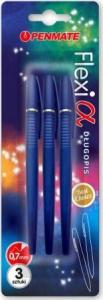 Penmate Długopis Flexi Alpha niebieski 3szt (410386) 1