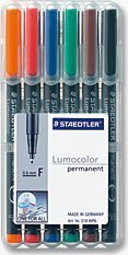 Staedtler STAEDTLER Folienstift Lumocolor F perm 6St 1