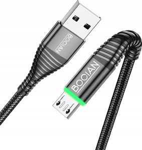 Kabel USB Bocian USB-A - microUSB 0.5 m Czarny 1