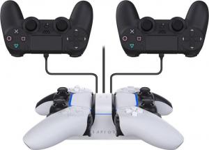 Raptor Gaming podwójna stacja ładująca do padów PS4 / PS5 3