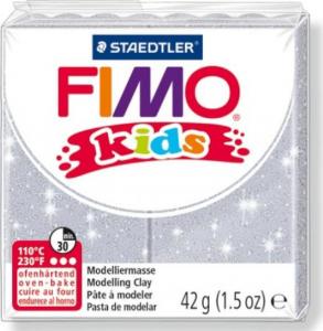 Fimo Masa plastyczna termoutwardzalna Kids brokatowa srebrna 42g 1