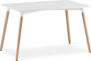 Mufart Prostokątny stół TRE do kuchni, jadalni, salonu 120cm x 80cm - Biały 1