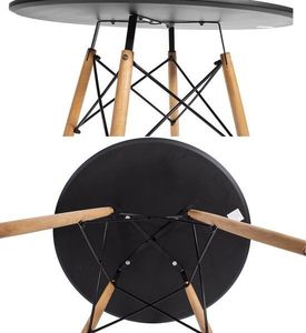 Mufart Okrągły stół ETT do kuchni, jadalni, salonu 80cm - Czarny 3