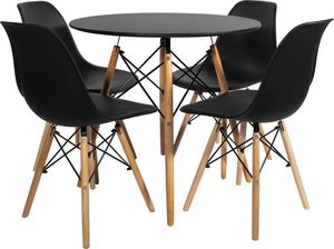 Mufart Okrągły stół ETT do kuchni, jadalni, salonu 80cm - Czarny 7