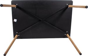 Mufart Prostokątny stół TRE do kuchni, jadalni, salonu 120cm x 80cm - Czarny 2