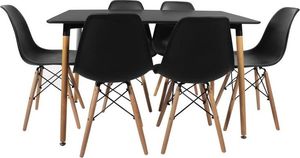 Mufart Prostokątny stół TRE do kuchni, jadalni, salonu 120cm x 80cm - Czarny 8