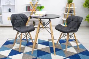 Mufart Okrągły stół ETT do kuchni, jadalni, salonu 60cm - Czarny 10