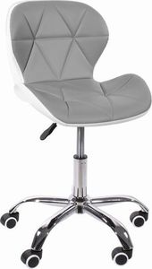 Mufart Krzesło obrotowe DORM do pracowni, biura, gabinetu, salonów kosmetycznych Szaro-Białe 2