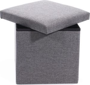 Mufart Pufa składana L do salonu, sypialni, garderoby oraz przedpokoju - 38x38x38cm Szara 2