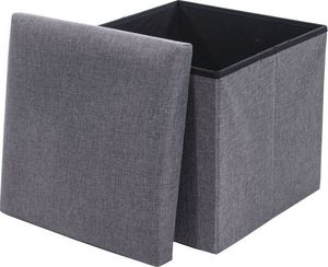 Mufart Pufa składana L do salonu, sypialni, garderoby oraz przedpokoju - 38x38x38cm Szara 5
