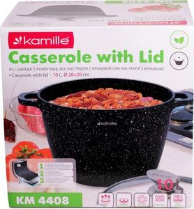 Kamille Garnek z pokrywą 28 cm 10L Kamille KM-4408 6