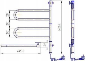 Grzejnik łazienkowy Thermoval Elektryczna suszarka łazienkowa TVX TR 60 CIRI 13