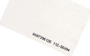SCOT EMC-0212 Karta RFID dualna, chip 125kHz + MF1k 13,56MHz, 0,8mm z numerem (8H10D+W24A), biała, laminowana 1