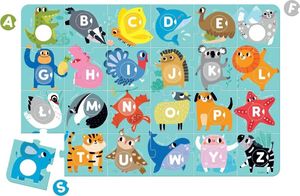 Bright Junior Media Duże Puzzle z Dziurką Alfabet 2