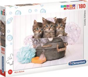 Clementoni Puzzle 180 Trzy śliczne kociaki. Lovely kittens 29109 1