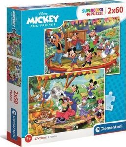 Clementoni Puzzle 2x60 Miki i Przyjaciele 21620 1