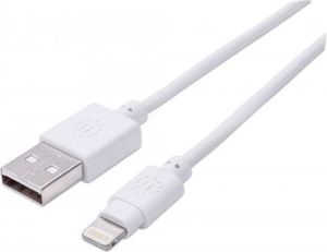 Kabel USB Manhattan USB-A - Lightning 3 m Biały (390866) 1