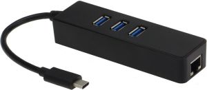 HUB USB Sedna 1x RJ-45  + 3x USB-A 3.0 (SE-USB31-HUB-LAN-303) 1