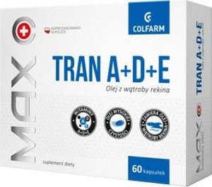 Colfarm Tran z witaminami A+D+E 60 kapsułek - Długi termin ważności! 1