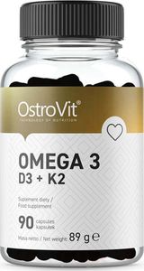 OstroVit OstroVit, Omega 3 D3+K2, 90 kapsułek - Długi termin ważności! 1