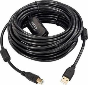 Kabel USB MicroConnect USB-A - USB-B 15 m Czarny (USBAB15B-ACTIVE) 1