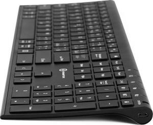 Klawiatura Powerton UltraSlim Bezprzewodowa Czarna US (WPKBUS-B US) 5