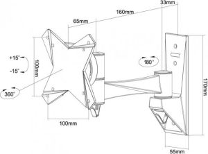 Neomounts Uchwyt ścienny FPMA-W822 10'' - 30'' 4