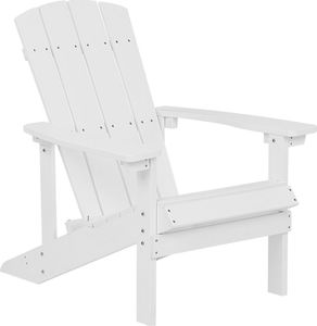 Beliani Krzesło ogrodowe białe Adirondack 1