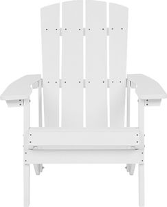 Beliani Krzesło ogrodowe białe Adirondack 2