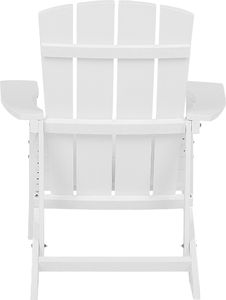 Beliani Krzesło ogrodowe białe Adirondack 4
