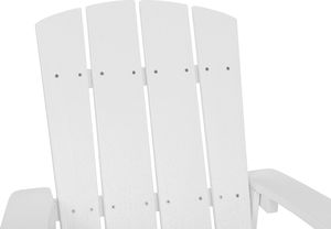 Beliani Krzesło ogrodowe białe Adirondack 5