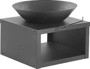 Palenisko ogrodowe Beliani Palenisko ogrodowe stalowe czarne TANARA 2