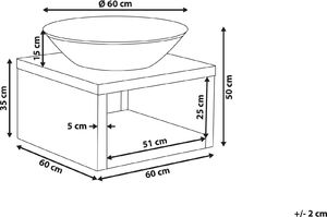 Palenisko ogrodowe Beliani Palenisko ogrodowe stalowe czarne TANARA 8