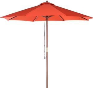 Beliani Parasol ogrodowy Toscana II czerwony 270 cm 1
