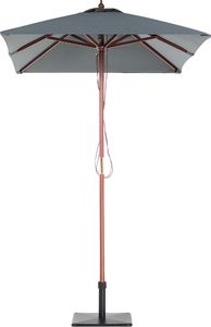 Beliani Parasol ogrodowy 144 x 195 cm szary FLAMENCO 2