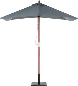 Beliani Parasol ogrodowy 144 x 195 cm szary FLAMENCO 3