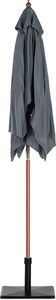 Beliani Parasol ogrodowy 144 x 195 cm szary FLAMENCO 4