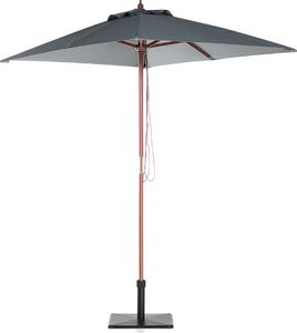 Beliani Parasol ogrodowy 144 x 195 cm szary FLAMENCO 5