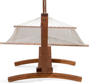 Beliani Hamak ogrodowy drewniany beżowy Treviso 5