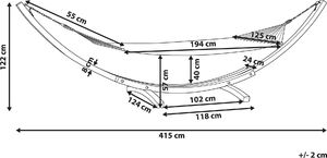 Beliani Hamak ogrodowy drewniany beżowy Treviso 8
